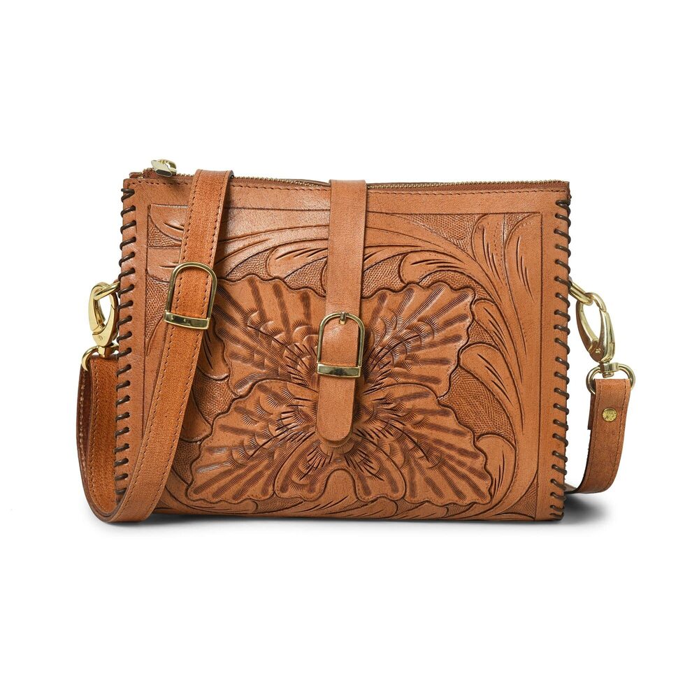 7143 Western Leather Crossbody Bags Sling Bag Satchel Bag Hand-tooled